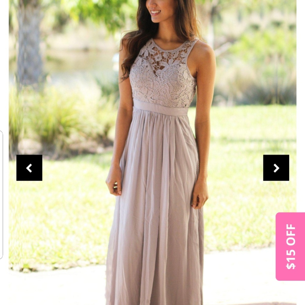 Gray lace dress from saved by the dress